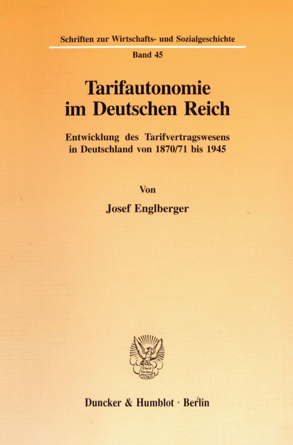 Tarifautonomie im Deutschen Reich.