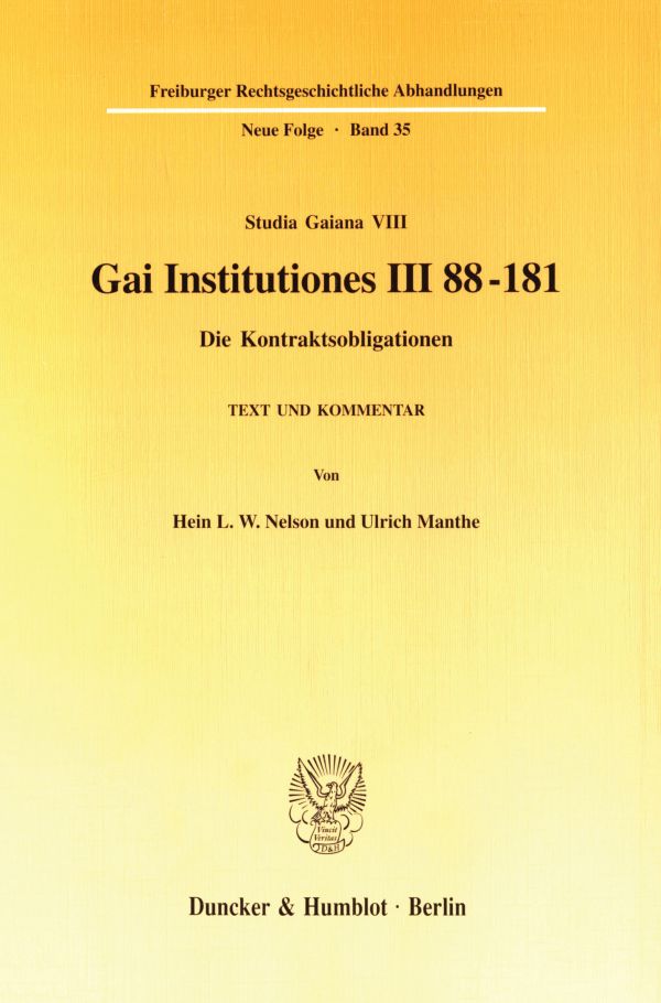 Gai Institutiones III 88 - 181.