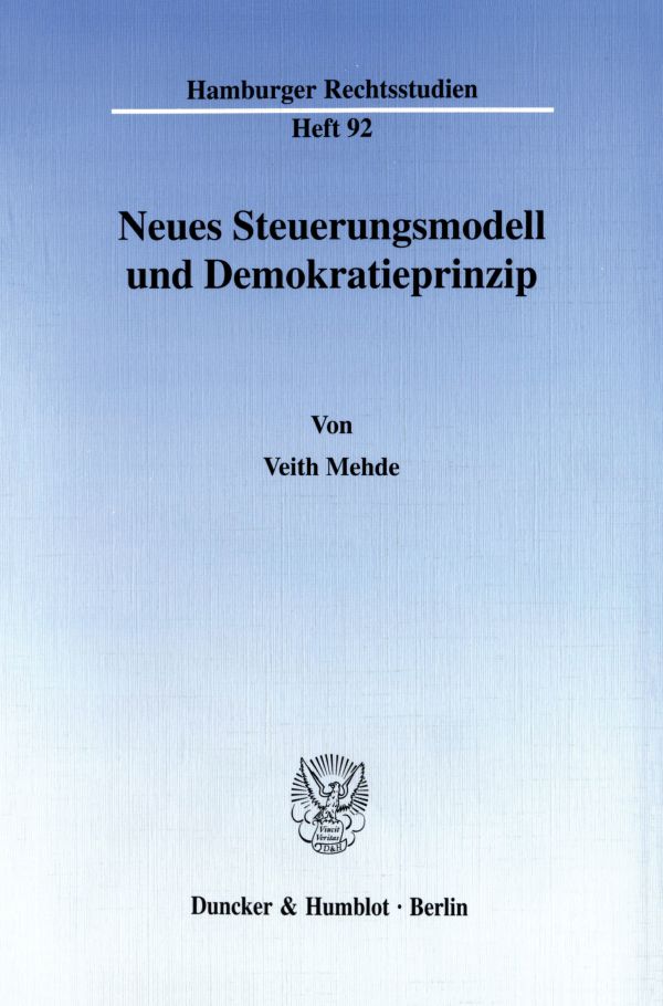 Neues Steuerungsmodell und Demokratieprinzip.