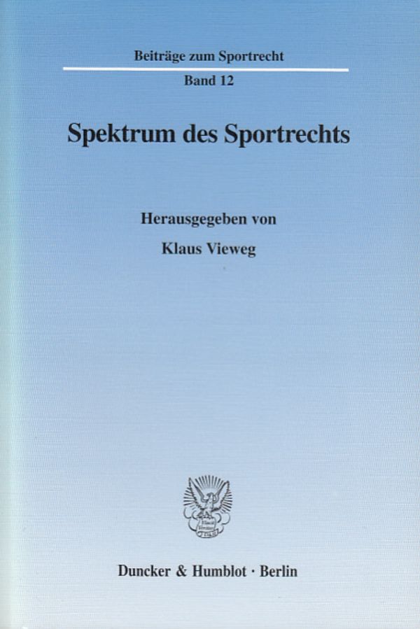 Spektrum des Sportrechts.
