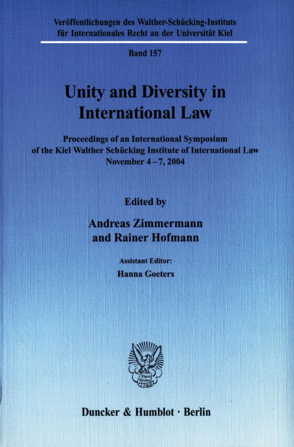 Unity and Diversity in International Law.