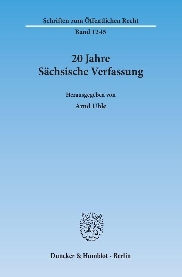 20 Jahre Sächsische Verfassung