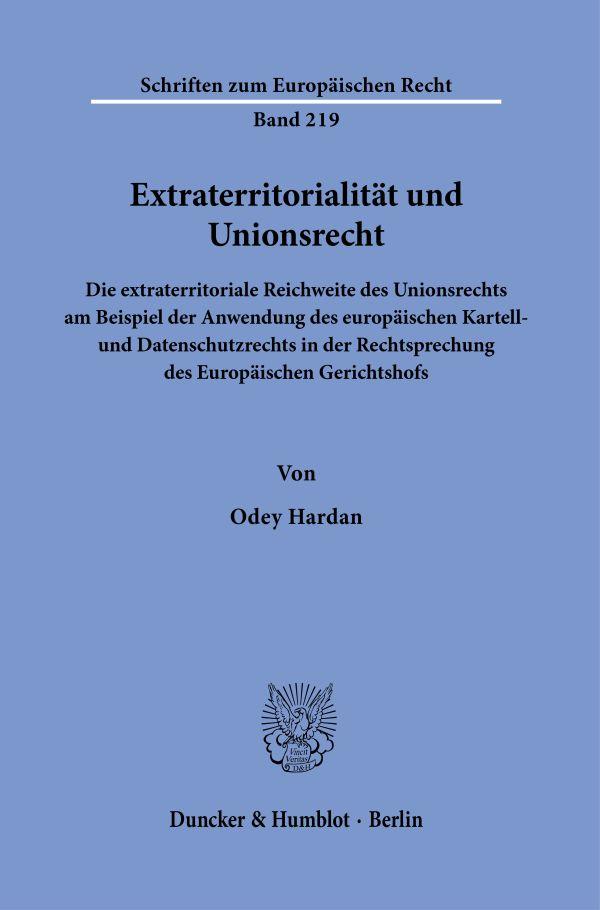 Extraterritorialität und Unionsrecht.