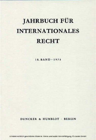 Jahrbuch für Internationales Recht.