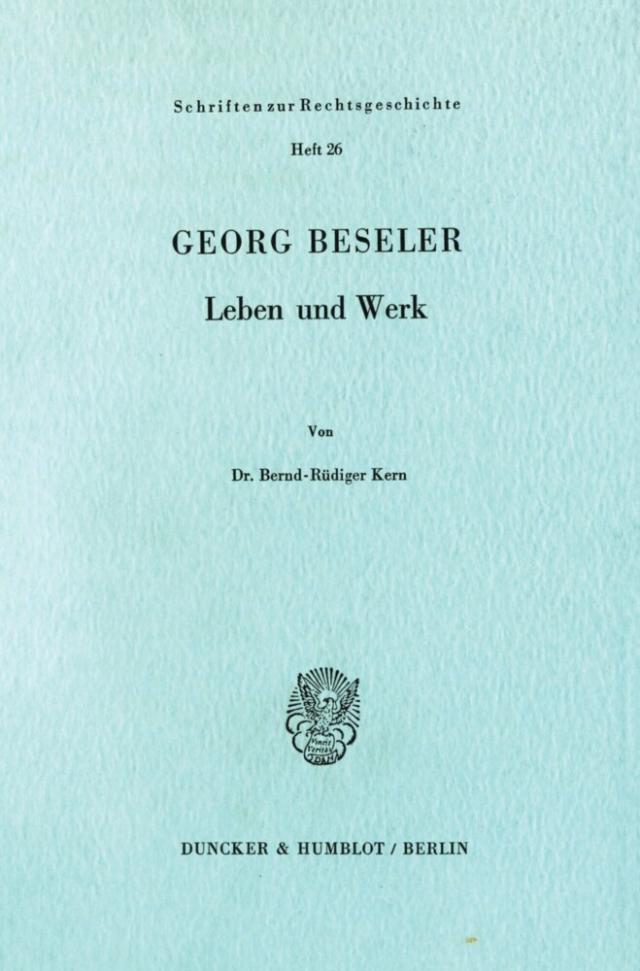 Georg Beseler.