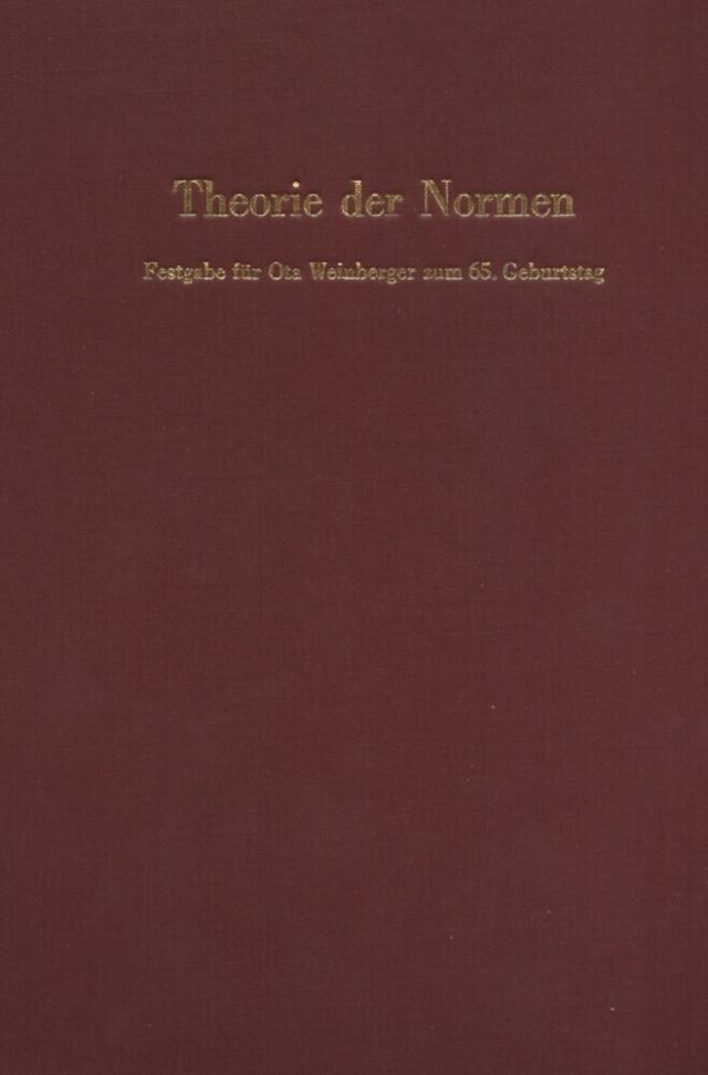 Theorie der Normen.