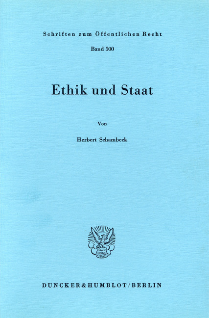 Ethik und Staat.