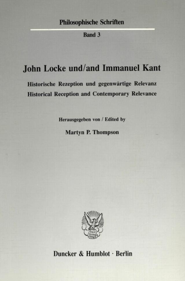 John Locke und / and Immanuel Kant.