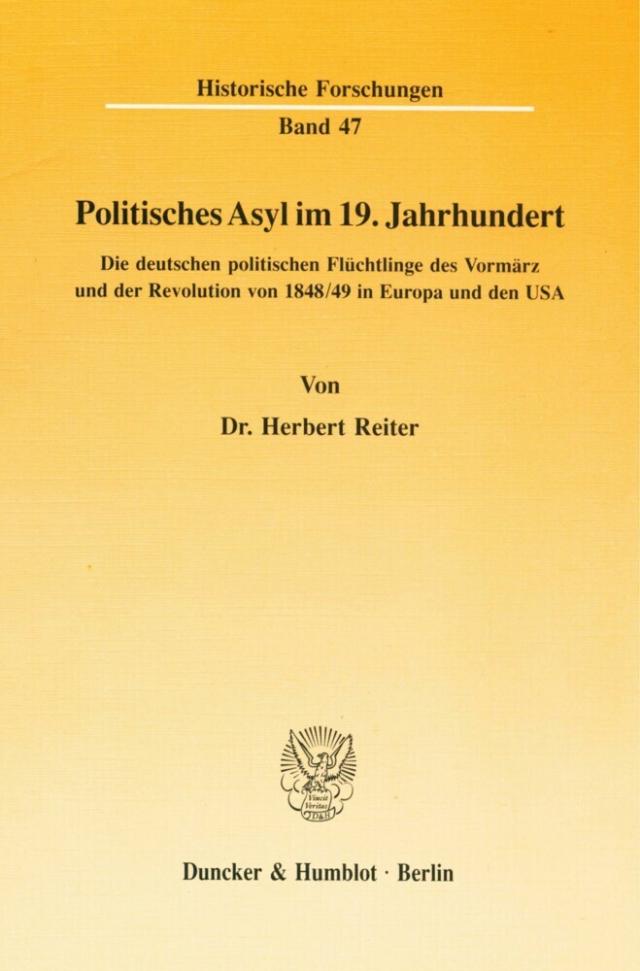 Politisches Asyl im 19. Jahrhundert.