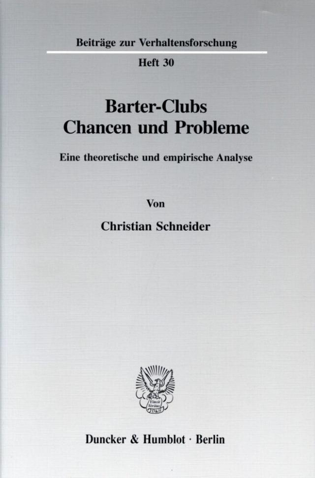 Barter-Clubs - Chancen und Probleme.