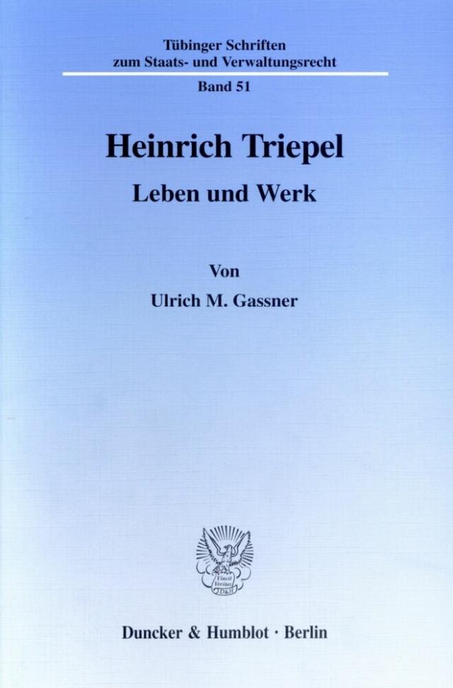 Heinrich Triepel.