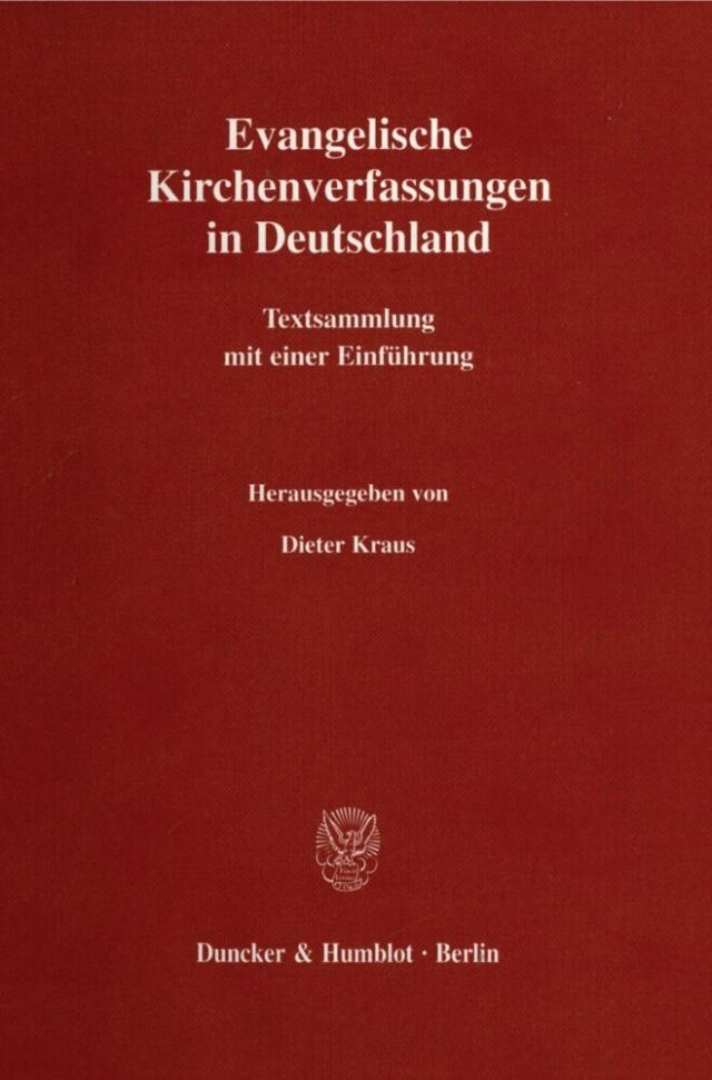 Evangelische Kirchenverfassungen in Deutschland.