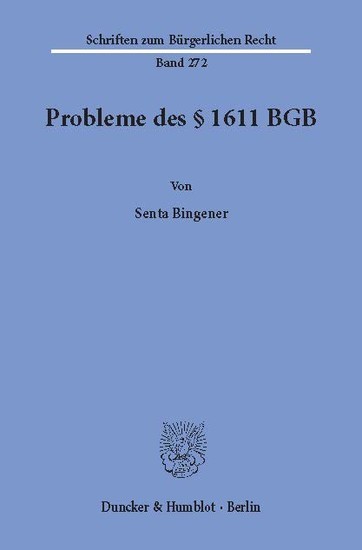 Probleme des 1611 BGB.