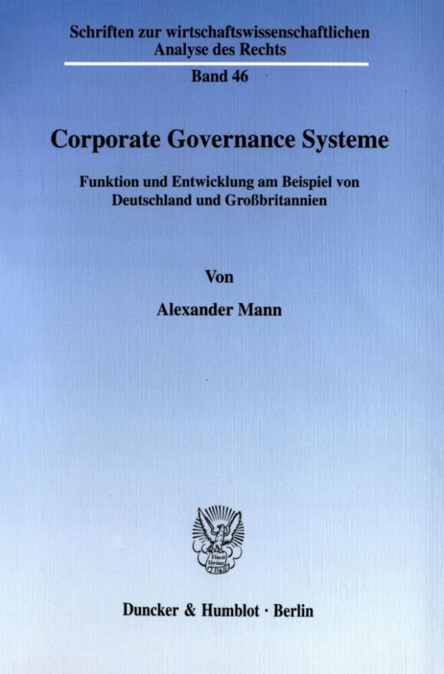 Corporate Governance Systeme.