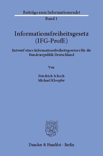 Informationsfreiheitsgesetz (IFG-ProfE).