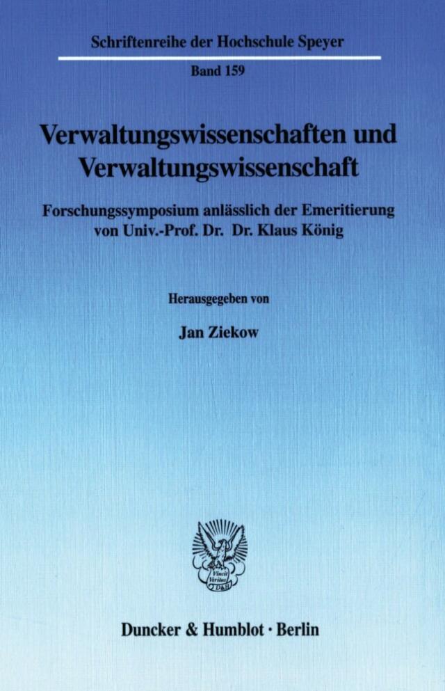 Verwaltungswissenschaften und Verwaltungswissenschaft.