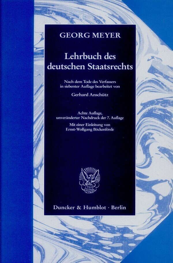 Lehrbuch des deutschen Staatsrechts.