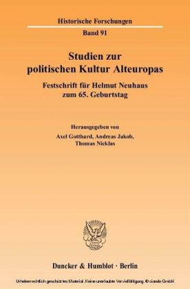 Studien zur politischen Kultur Alteuropas.