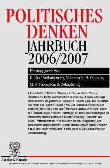 Politisches Denken. Jahrbuch 2006/2007.