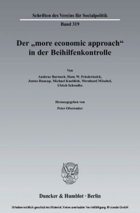 Der »more economic approach« in der Beihilfenkontrolle.