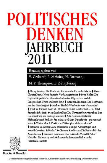 Politisches Denken. Jahrbuch 2011.