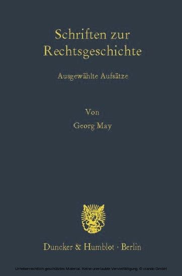 Schriften zur Rechtsgeschichte.
