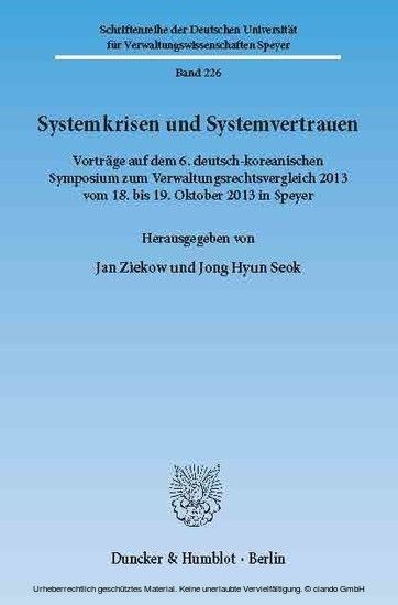 Systemkrisen und Systemvertrauen.
