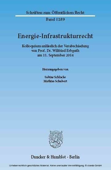 Energie-Infrastrukturrecht.