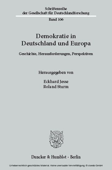 Demokratie in Deutschland und Europa.