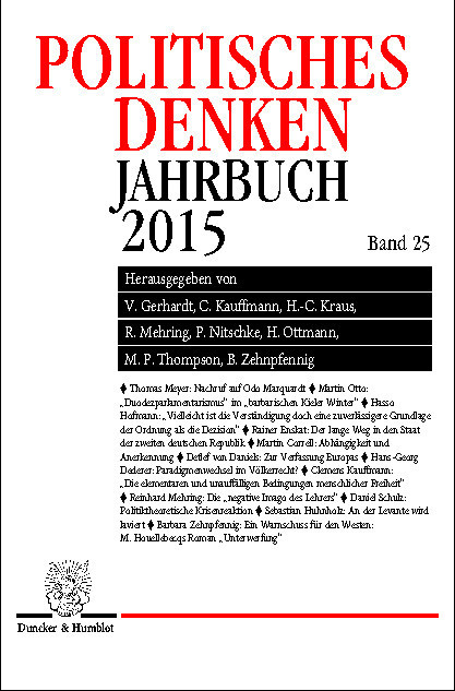 Politisches Denken. Jahrbuch 2015.