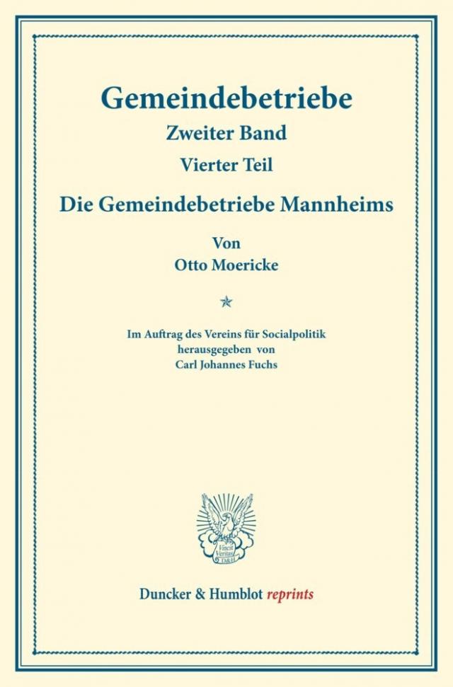 Die Gemeindebetriebe Mannheims.