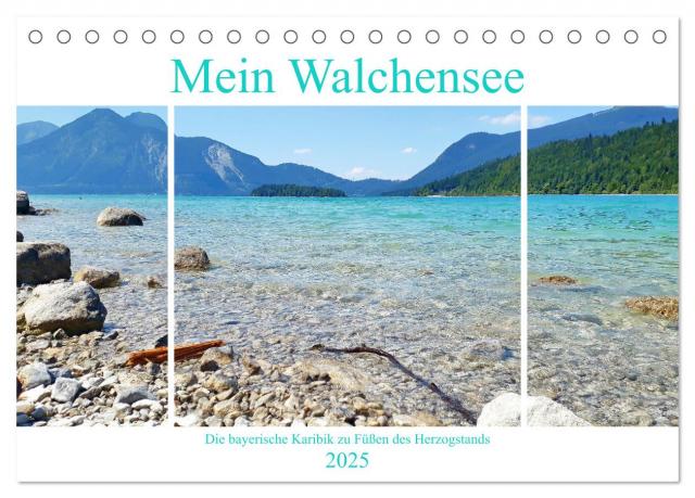 Mein Walchensee - Die bayerische Karibik zu Füßen des Herzogstands (Tischkalender 2025 DIN A5 quer), CALVENDO Monatskalender