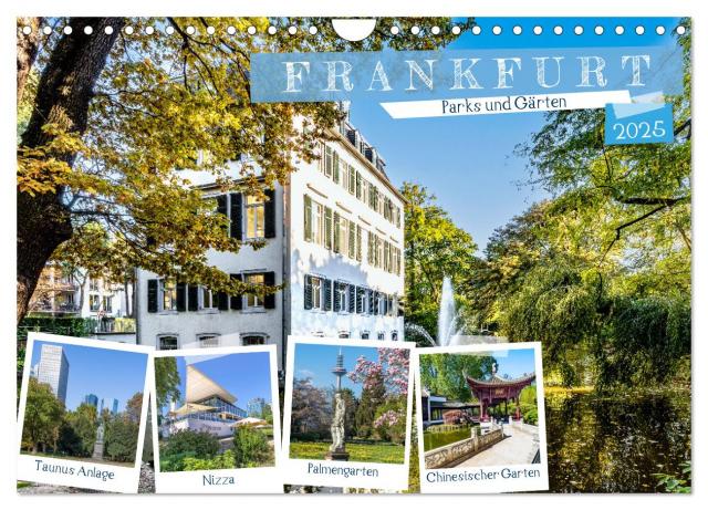 Frankfurt - Parks und Gärten (Wandkalender 2025 DIN A4 quer), CALVENDO Monatskalender