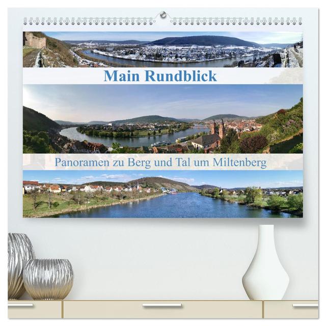 Main Rundblick (hochwertiger Premium Wandkalender 2025 DIN A2 quer), Kunstdruck in Hochglanz