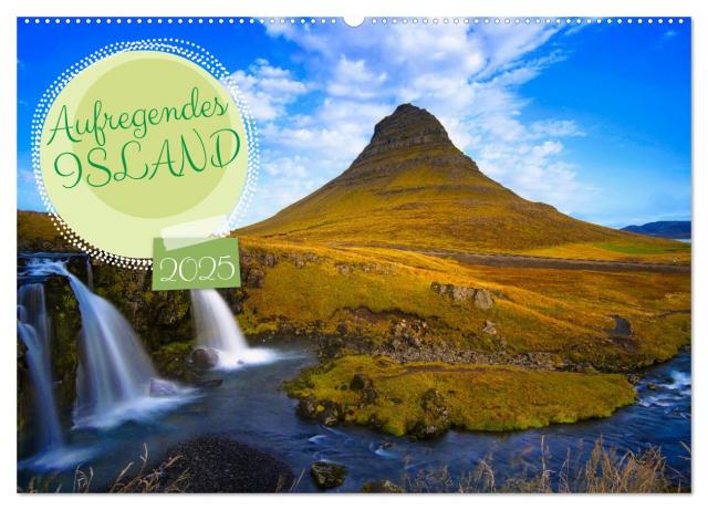 Aufregendes Island (Wandkalender 2025 DIN A2 quer), CALVENDO Monatskalender