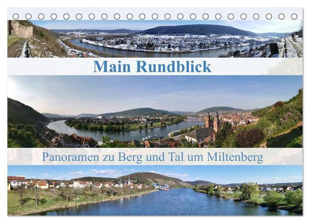 Main Rundblick (Tischkalender 2025 DIN A5 quer), CALVENDO Monatskalender