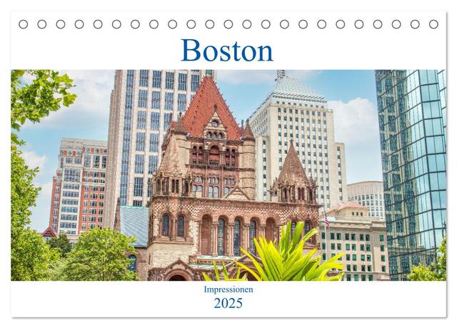 Boston - Impressionen (Tischkalender 2025 DIN A5 quer), CALVENDO Monatskalender