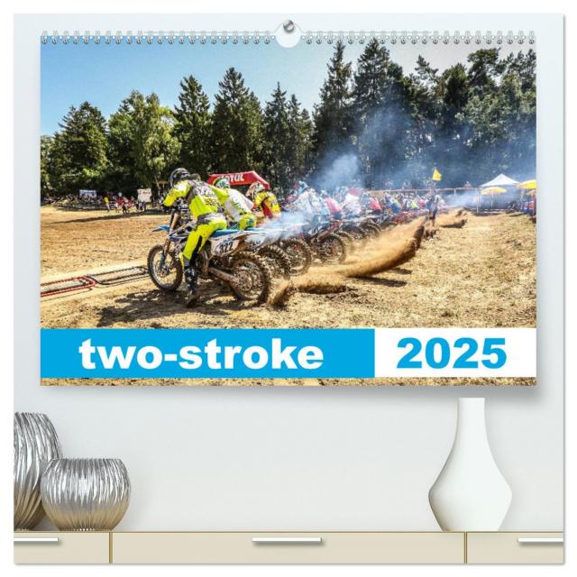 two stroke (hochwertiger Premium Wandkalender 2025 DIN A2 quer), Kunstdruck in Hochglanz