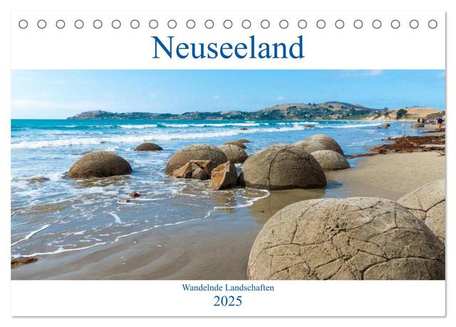 Neuseeland - Wandelnde Landschaften (Tischkalender 2025 DIN A5 quer), CALVENDO Monatskalender
