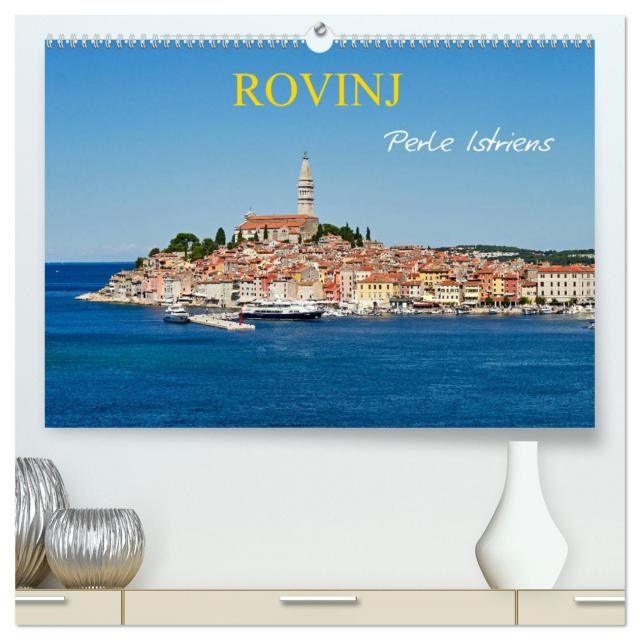 Rovinj, Perle Istriens (hochwertiger Premium Wandkalender 2025 DIN A2 quer), Kunstdruck in Hochglanz