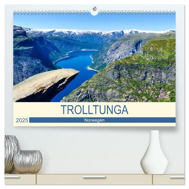Trolltunga (hochwertiger Premium Wandkalender 2025 DIN A2 quer), Kunstdruck in Hochglanz