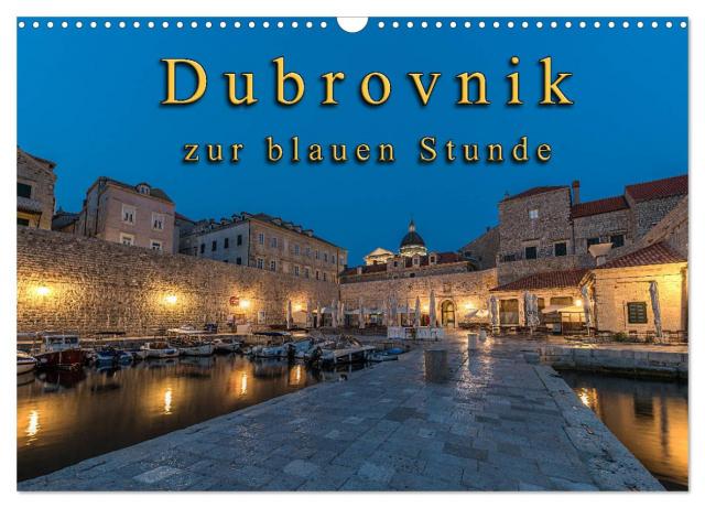 Dubrovnik zur blauen Stunde (Wandkalender 2025 DIN A3 quer), CALVENDO Monatskalender