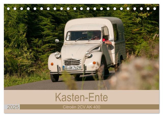 Kasten - Ente Citroën 2 CV AK 400 (Tischkalender 2025 DIN A5 quer), CALVENDO Monatskalender
