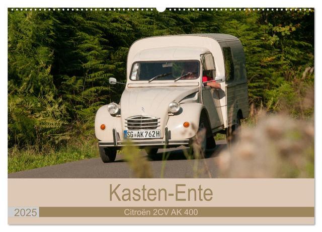 Kasten - Ente Citroën 2 CV AK 400 (Wandkalender 2025 DIN A2 quer), CALVENDO Monatskalender