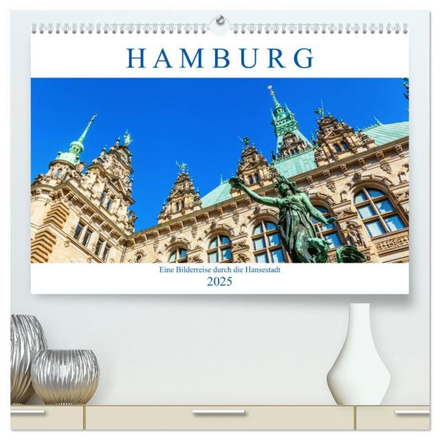 Hamburg - eine Bilderreise durch die Hansestadt (hochwertiger Premium Wandkalender 2025 DIN A2 quer), Kunstdruck in Hochglanz