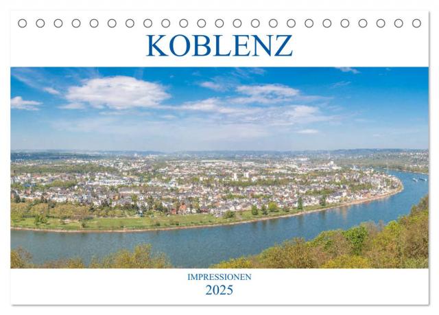 Koblenz Impressionen (Tischkalender 2025 DIN A5 quer), CALVENDO Monatskalender