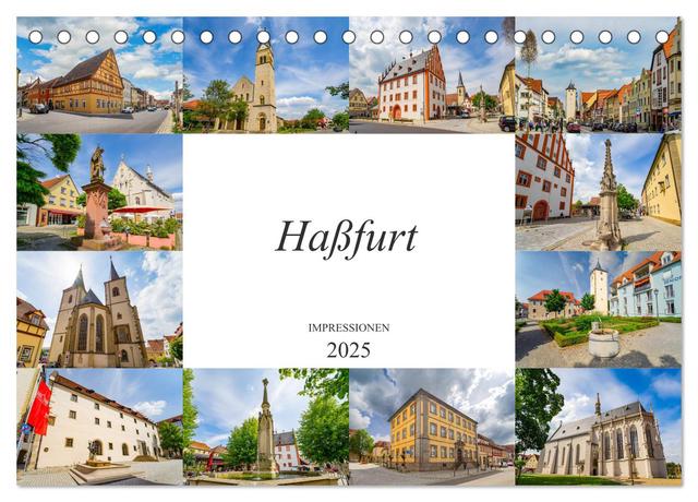 Haßfurt Impressionen (Tischkalender 2025 DIN A5 quer), CALVENDO Monatskalender