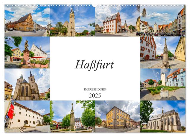 Haßfurt Impressionen (Wandkalender 2025 DIN A2 quer), CALVENDO Monatskalender