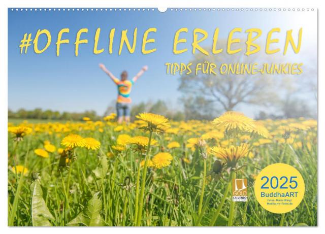 OFFLINE ERLEBEN - Tipps für Online-Junkies (Wandkalender 2025 DIN A2 quer), CALVENDO Monatskalender