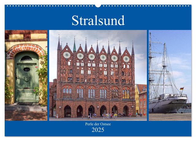 Stralsund - Perle der Ostsee (Wandkalender 2025 DIN A2 quer), CALVENDO Monatskalender
